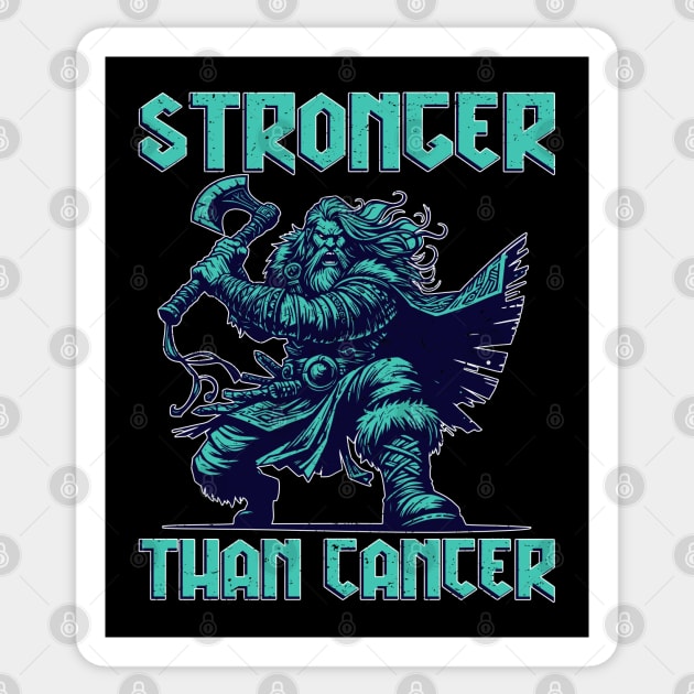 Stronger Than Cancer (distressed) Sticker by DavesTees